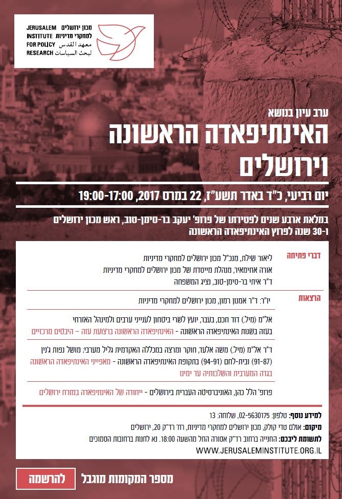 ערב עיון במלאת ארבע שנים לפטירתו של מייסד מרכז שוויץ פרופ' יעקב בר סימן-טוב